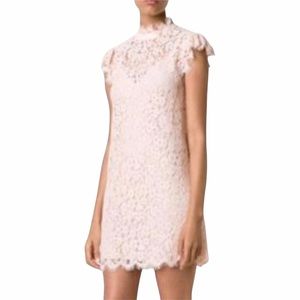 Rachel Zoe Floral Lace Overlay Dress Blush 8